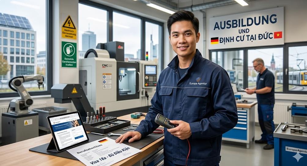 Visa 18a Đức: Hướng dẫn chi tiết cho lao động có bằng Nghề